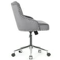 thumbnail image 5 of Costway Silla tapizada con tachas y ruedas para casa y oficina, sillón de terciopelo con nudos giratorio a 360°, silla regulable para salón dormitorio estudio, 5 of 5