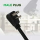 thumbnail image 4 of Cable de extensión EP de 15 pies, resistente, calibre 14, 3 puntas, negro, 4 of 7