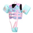 thumbnail image 3 of Gogokids Kids Swim Vest Life Jacket,Toddler Floaties Jackets with Armbands, Swimming Training Wing Arm with Crotch Strap for 30-70 lbs Girls Boys, Pink Mermaid(2-6 Years), 3 of 9