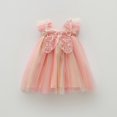 thumbnail image 3 of GYRATEDREAM Toddler Girl Mesh Tulle Dress Girls Butterfly Print Tutu Princess Dress Summer Party Wedding Dance Dress for 2-3Y, 3 of 6