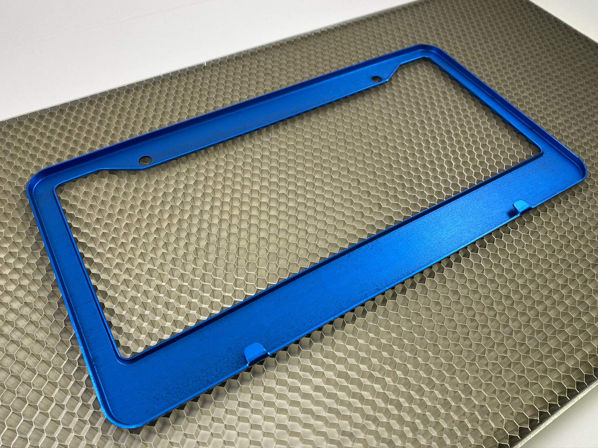 Special Edition Anodized Aluminum CAR License Plate Frames - Blue