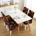 thumbnail image 2 of Sweet Strawberry Dining Chair Covers 4 Pack Charming Red Berry Design Washable Polyester Stretch Slipcovers Removable Seat Protector for Modern Dining Room, 2 of 4