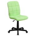 thumbnail image 1 of Mid-Back Green Quilted Vinyl Swivel Task Chair, 1 of 9