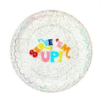 Packed Party 'Serve 'Em Up' 14" Serving Platter, Glitter - Infused, Foil Accents