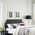 thumbnail image 2 of Modern Contemporary Urban Design Bedroom Full Size Headboard, Black, Faux Leather Wood, 2 of 4