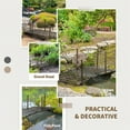 thumbnail image 5 of Resenkos Garden Bridge, Garden Ornament Bridge,Metal Arch Backyard Garden Bridge, Safety Siderails, Arc Footbridge, Bronze, 5 of 11