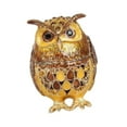 thumbnail image 5 of Kuntesetty Jewelry Trinket Box Owl Decor Artwork Elegant for Earrings Necklaces Dresser Brown, 5 of 9