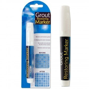 Grout Restoring Marker (White) (Best Way To Make Grout White Again)