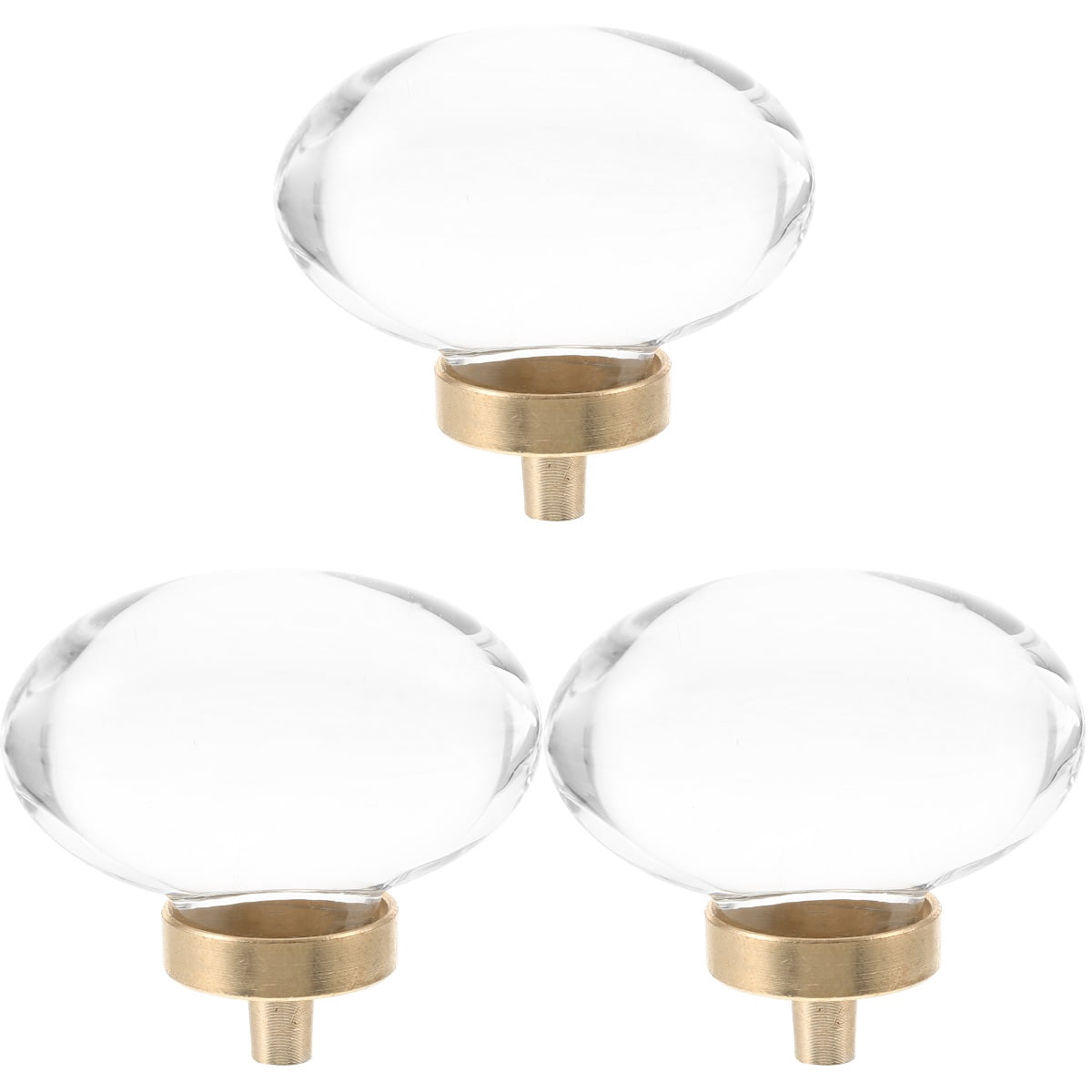 WORGEOUS 3-Piece Crystal Cabinet Knobs Set, Decorative Drawer Pulls, Elegant Door Handles for Vanity and Furniture Hardware