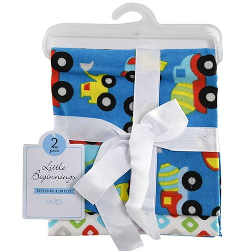 Baby Boys 2pk Receiving Blanket on Hanger