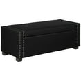 thumbnail image 1 of HOMCOM Banc-Coffre Moderne Rembourré à Dessus Rabattable, Gris Foncé, 1 of 10