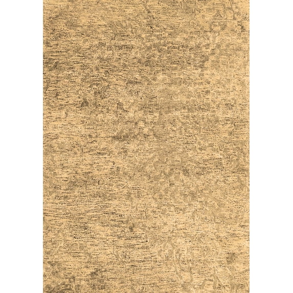 Ahgly Company Indoor Rectangle Abstract Brown Contemporary Area Rugs, 5' x 8'