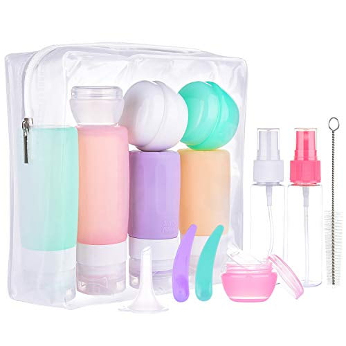 TSA Approved Leak Proof Silicone Travel Bottles Silicone Travel Bottles Set 4 Pack/3oz 