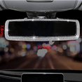 thumbnail image 3 of Espejo retrovisor de coche con diamantes de imitación brillantes, espejo de coche con diamantes de cristal Espejo retrovisor de coche con diamantes de imitación brillantes para mujer (cinta) TUNC Sencillez, 3 of 5