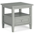 thumbnail image 3 of Simpli Home Warm Shaker Solid Wood 20 inch Wide Transitional End Table in Fog Grey, 3 of 13