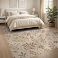 thumbnail image 3 of ODIKA 8'x10' Warm Desert Tones Golden Autumn Botanical Washable Area Rug Lush Foliage Patterns with Copper Accents Non-Slip Chair-Friendly Mat for Dining Room, Large Office, Lounge, 3 of 7