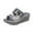 b_Silver Glitter Wedge Sandals, variant on hopeusnice Women's Glitter Wedge Sandals Bowknot Buckle Slip On Summer Beach Shoes Platform Wedge Heels Open Toe Comfortable Slides Gold 35