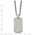 thumbnail image 3 of White Stainless Steel necklace with pendant Men's 22 in 23.71 mm, 3 of 3