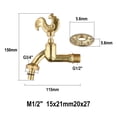 thumbnail image 4 of Robinet Coq en Cuivre pour Jardinage Extérieur avec M1/2, 4 of 8