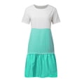 thumbnail image 4 of Dresses For Women 2024 Hide Belly Fat Patchwork Color Women's Floral Summer Dress V Neck Spaghetti Strap Casual Dress With Pockets, 4 of 5
