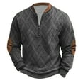 thumbnail image 2 of gbyLJF Men's Quarter Zip Pullover Long Sleeve Crew Neck Casual Tops Color Block Printed Lightweight Sweatshirt, 2 of 3