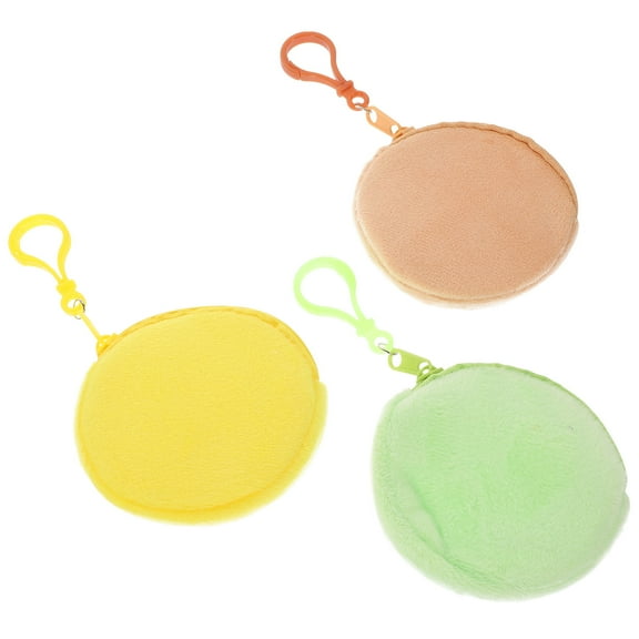 EXHUMKY 3Pcs Assorted Color Mini Coin Pouch Cute Change Purse for Outdoor Work