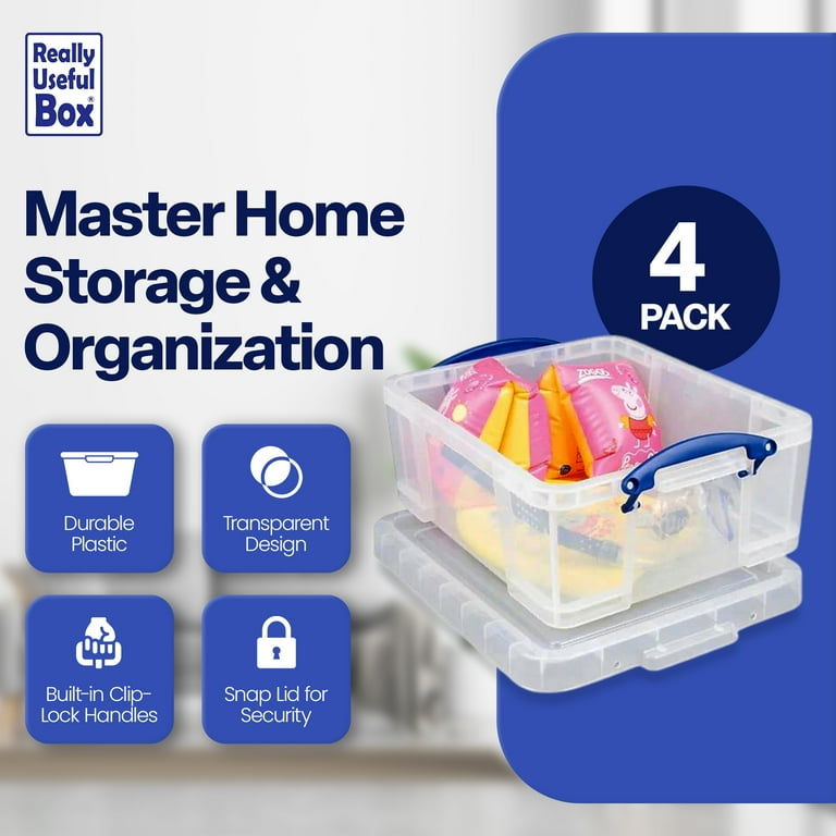 Really Useful Box 17L Storage Container with Lid and Clip Lock