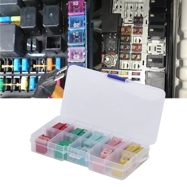 Juego de fusibles, 20 piezas, juego de fusibles rectangulares, kit de fusibles para automóvil, fusibles para automóvil de rendimiento sólido
