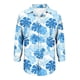 thumbnail image 5 of Camisas de cuello de la tripulación de manga corta para las mujeres hawaiana impreso cuello acampanado blusa casual suave verano playa top, 5 of 6