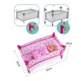 thumbnail image 5 of Baby Doll Bed - Fits And Dolls - Includes Mattress & Bedding, Kids Indoor Outdoor Playset, 5 of 5