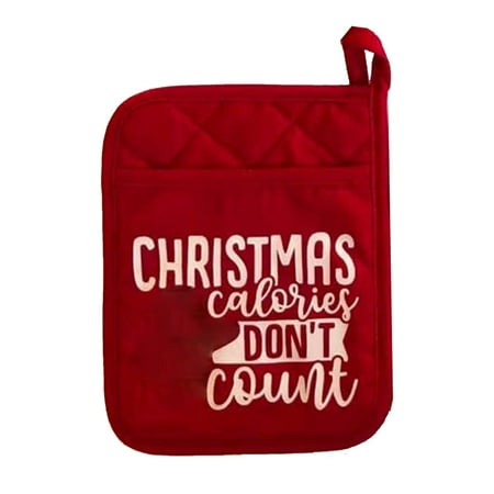

Yuwegr Christmas Pot Rack Baking Kit Christmas Pot Holder Baking Kit Christmas Oven Mitts Ornament Printed Oven Gloves Kitchen Cooking Baking Gift For Teacher Neighbor Coworker Family