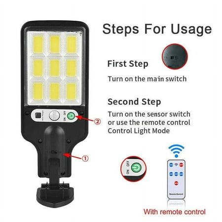 

6PACK 990000LM LED Solar Light Commercial Dusk To Dawn Outdoor Road Street Lamp