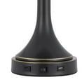 thumbnail image 4 of Emma 22 Inch Modern Desk Lamp, 2 USB, 1Type C Charging Port, Dark Bronze- Saltoro Sherpi, 4 of 5