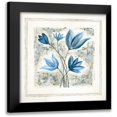 thumbnail image 1 of Shamp, Cindy 12x12 Black Modern Framed Museum Art Print Titled - Blue Flowers II, 1 of 5