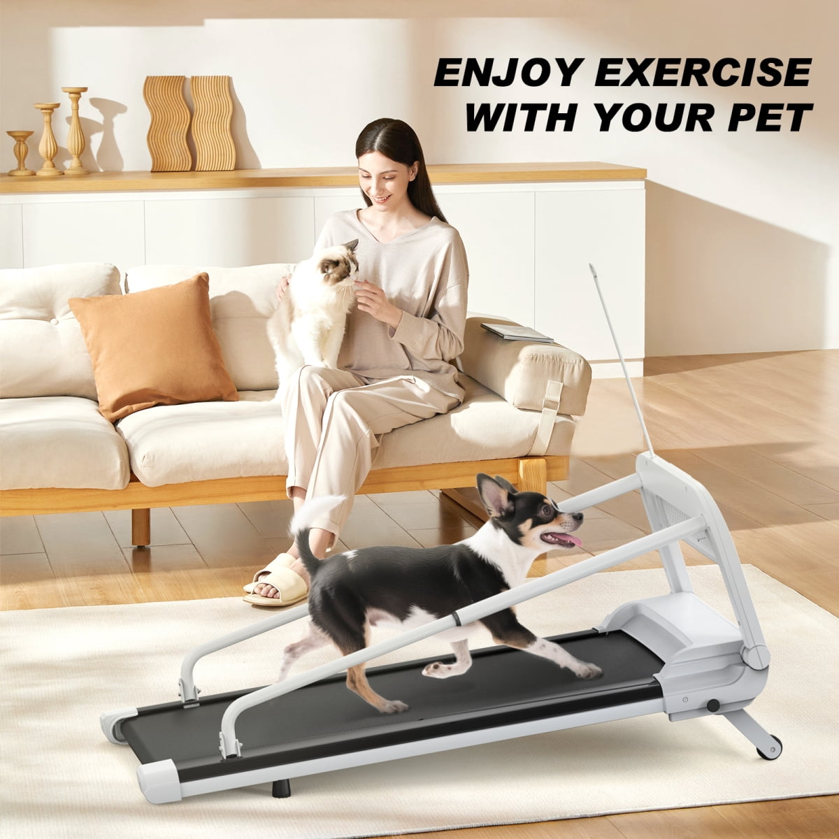 2025 New Quiet Smart Pet Treadmill, Adjustable Speed, Perfect for Small/Medium Dogs