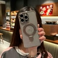 thumbnail image 6 of for iPhone 15 Pro Max Case Magnetic Build-in Stand with Camera Lens Protection MagSafe Shockproof Soft Protective Slim Phone Case for iPhone 15 ProMax Case 6.7 Inch - Clear Titanium Gray, 6 of 12