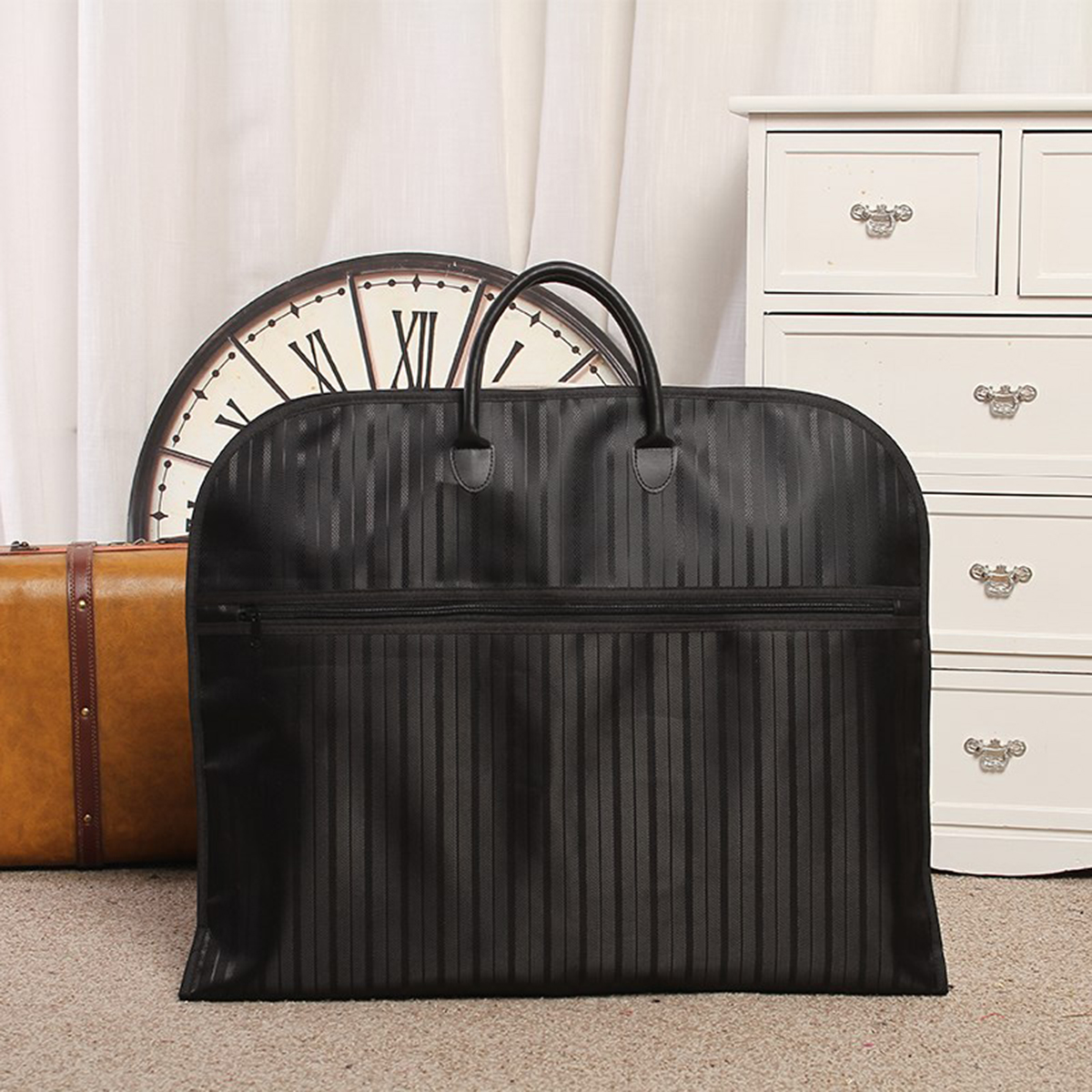 Suit Bag Men Clothes Cover Black Oxford Garment Travel Bags Waterproof