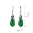 thumbnail image 3 of Bling Jewelry Womens  Gemstone Teardrop Filigree Dangle Earrings in Silver, 3 of 5