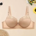 thumbnail image 2 of Wdgfv Strapless Bras for Women Push Up Scalloped Clear Straps Wireless Bra Non Full Coverage Gathering Comfy Bandeau Bra, 2 of 7