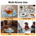 thumbnail image 2 of Spring Flowers Round 13 Inch Placemats Set of 8, Blue Botanical Watercolor Wildflowers HeatResistant Non Slip Place Mats for Dining Table, Wipeable Braided Kitchen Table Mats for Housewarming, 2 of 9