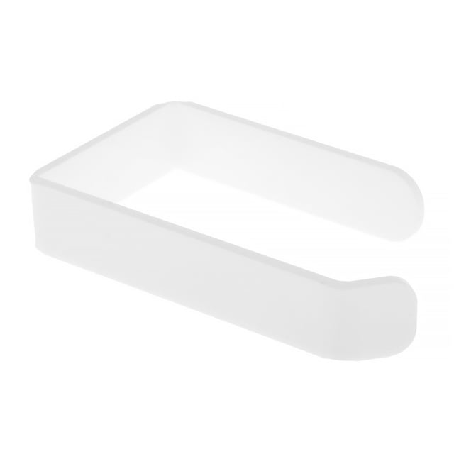 Naiovety Soporte de papel Acrílico Montado en la pared Baño Autoadhesivo Gancho Perchero Percha sin perforaciones Rollo de tejido moderno Accesorios Juegos de accesorios de baño Blanco Naiovety HA060705-03B