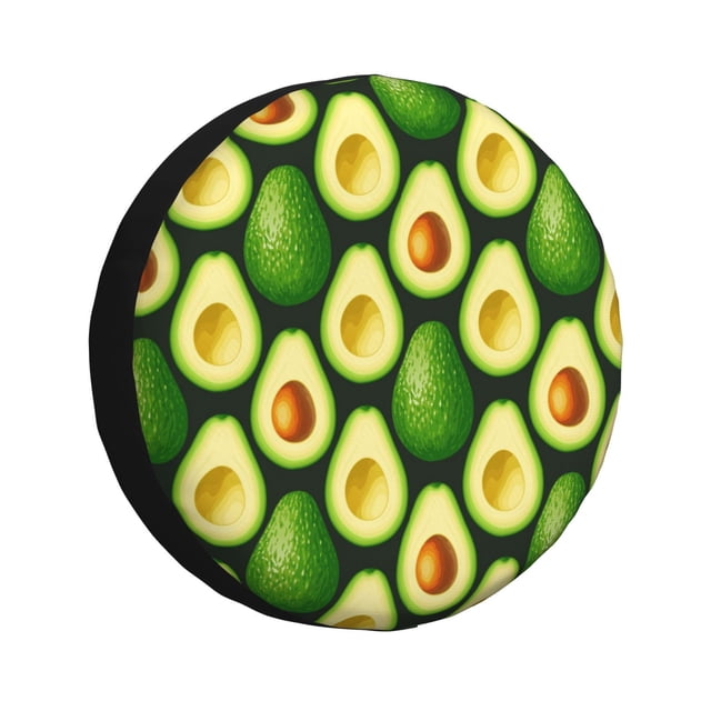 Fotbe Avocado Funda de Llanta de Repuesto con Estampado, Engrosada, Ajuste Universal para Jeep, Remolque, RV, SUV, Camión-14 inch