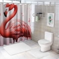 thumbnail image 7 of Orinice Rustic Flamingo Shower Curtain, Bird Natural Waterproof Shower Curtain with 12 Hook Set Home Decoration 60x72, 7 of 7