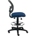 thumbnail image 2 of Armless Mesh Drafting Stool, Fabric, Blue, Mid Back, 2 of 6