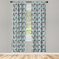 thumbnail image 4 of Ambesonne Retro Window Curtains, Various Classic Cameras Print, Each 28" W x 63" L, Cobalt Blue Lime Green, 4 of 4