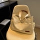 thumbnail image 3 of Bolso Bolsos de hombro vintage de mano grande de lona simple para mujer (blanco), 3 of 9