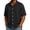 Black, variant on VgaVtl Knit Mens Turn Down Collar Shirts Button up Summer Short Sleeve Casual Plain Holiday Clothes for Men