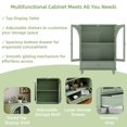 thumbnail image 6 of 37"H Kitchen Storage Cabinet,Farmhouse Buffet Sideboard with 1 Drawer & 2 Doors,Pantry Cabinet Entryway Cabinet Coffee Bar for Dining Room Living Room,Green, 6 of 7