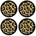 thumbnail image 3 of Silicone Non-Slip Drink Coasters with Removable Printed Absorbent Felt Pad - Set of 4 - Faux Leopard Fur, 3 of 3