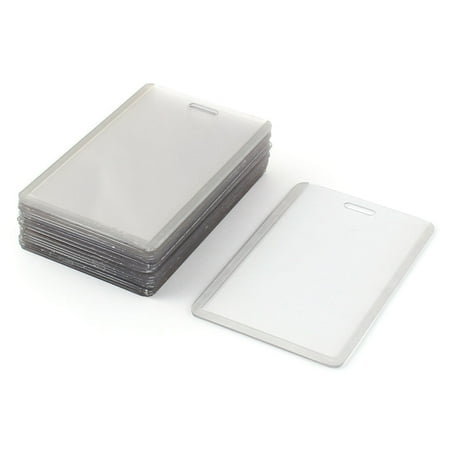 Id Badge Software - School Office Work Vertical Name ID Card Badge Holder Clear 10.3cm x 6.6cm 20pcs